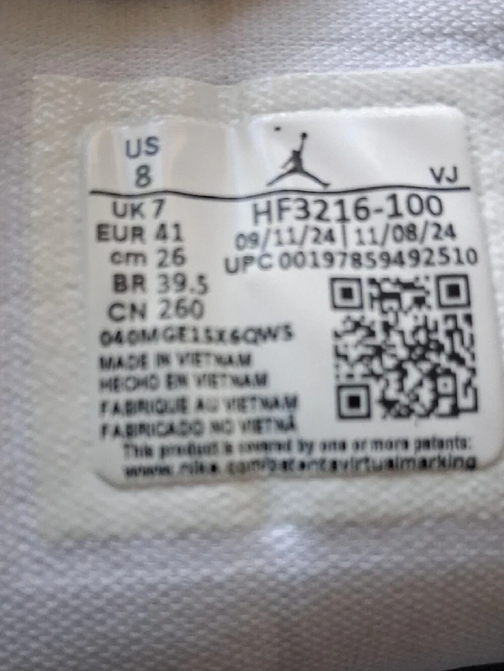 Jordan High Top Sneakers - White & Gray - Picture 7 of 9